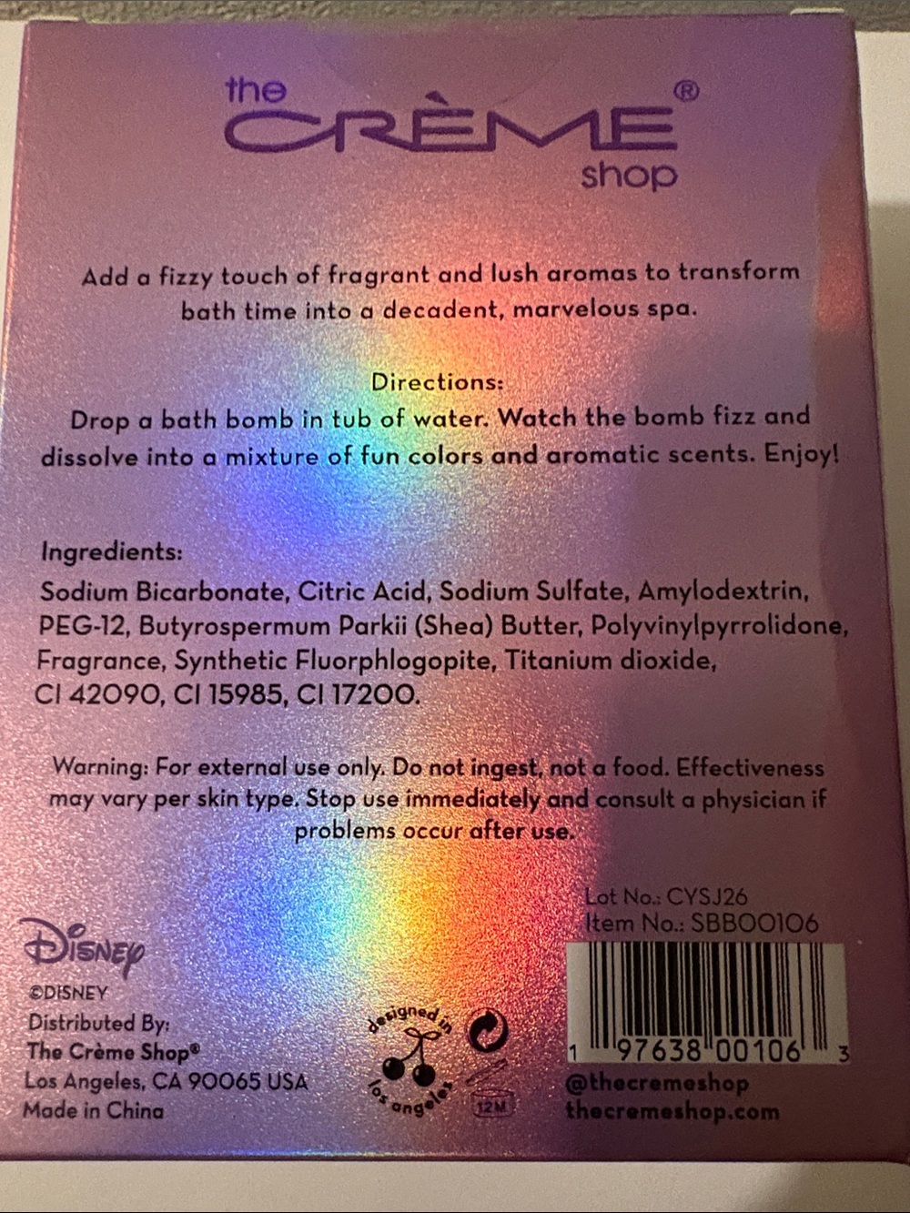 The Crème Shop x Stitch Fizzy Fanatasy Bath Bomb - Pink & White - Picture 4 of 6